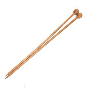 Vintage Single Point Wooden Knitting Needles Size 11 8mm 17.75"